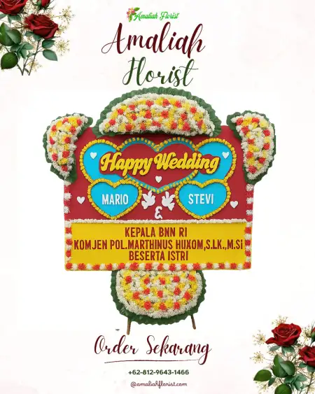 Papan Bunga Pernikahan Sukagumiwang